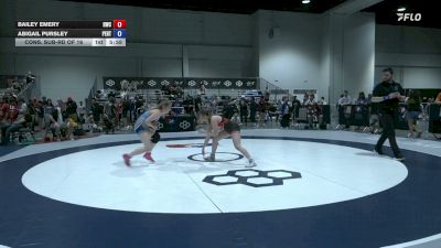 59 kg Cons. Sub-rd Of 16 - Bailey Emery, Hilltopper Wrestling Club vs Abigail Pursley, Pembroke RTC