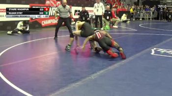 3A-132 lbs Cons. Round 5 - Zyaire Washpun, Iowa City, City High vs Elijah Hyet, Dubuque Hempstead