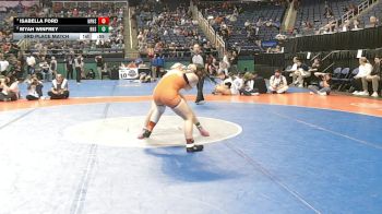 1-4A - 145 3rd Place Match - Myah Winfrey, Robbinsville High School vs Isabella Ford, North Pitt High School