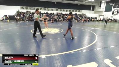 130 lbs Champ. Round 2 - Ava Sosa, Hillcrest vs Allison Marroquin, Birmingham