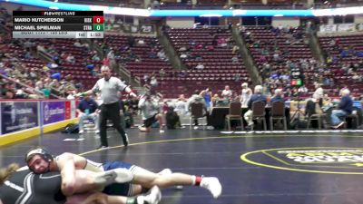 189 lbs Quarterfinal - Mario Hutcherson, Kiski Area vs Michael Spielman, Strath Haven