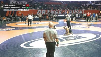3A 138 lbs 3rd Place Match - Adante Washington, Joliet (Catholic Academy) vs Erik Rodriguez, Fox Lake (Grant)