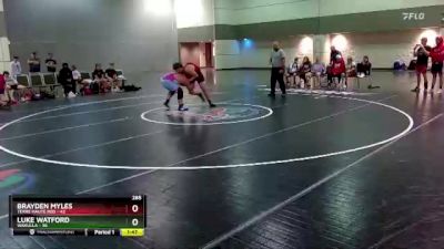 285 lbs Placement Matches (16 Team) - Brayden Myles, Terre Haute Red vs Luke Watford, Wakulla