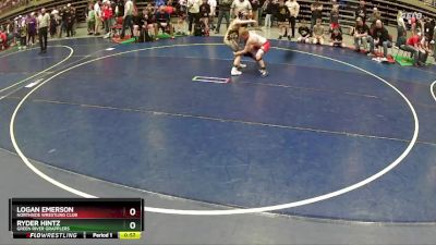 92 lbs Champ. Round 1 - Logan Emerson, Northside Wrestling Club vs Ryder Hintz, Green River Grapplers