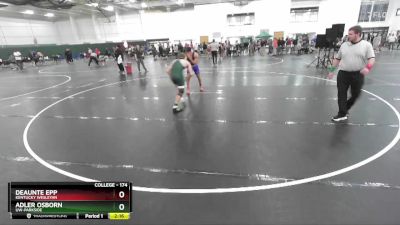 174 lbs Prelim - Deaunte Epp, Kentucky Wesleyan vs Adler Osborn, UW-Parkside