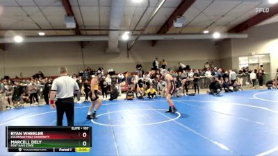 157 lbs Champ. Round 1 - Ryan Wheeler, Colorado Mesa University vs Marcell Dely, Fort Hays State