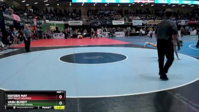 112 lbs Semifinal - Hayden May, West Valley Wolfpack vs Vash Bundy, Eagle River High School