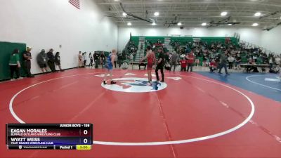 138 lbs Semifinal - Eagan Morales, Buffalo Outlaws Wrestling Club vs Wyatt Weiss, Team Braves Wrestling Club