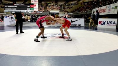 Junior Boys - 132 lbs Champ. Round 2 - Dylan Morton, Brawlers Wrestling Club vs Haven Bagler, San Juan High School Wrestling