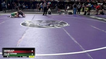 157 lbs Cons. Round 5 - Hayden Nye, Rocky Mountain vs Kalab Hammer, Lakeland