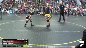 60 lbs Cons. Round 5 - Ella Hardman, Michigan Matcats vs Nour Almohri, Detroit Grappling Academy