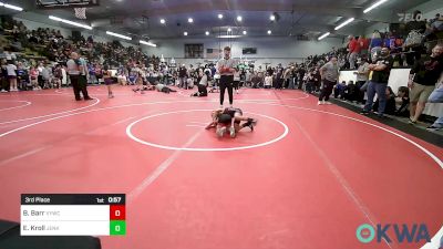 46 lbs 3rd Place - Bodie Barr, Verdigris Youth Wrestling vs Elijah Kroll, Jenks Trojan Wrestling Club