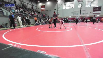 49 lbs Quarterfinal - Willow Hamilton, Owasso Takedown Club vs Trysten Harris, Pin-King All Stars