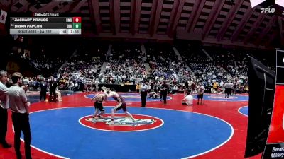 4A-157 lbs Semifinal - Zachary Krauss, Benedictine Military School vs Brian Papcun, Ola