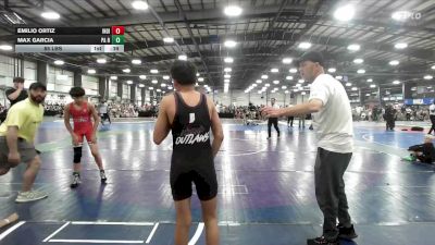 85 lbs Round Of 16 - Emilio Ortiz, Indiana Outlaws Red - EL vs Max Garcia, PA Revival - EL