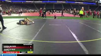 Girls - 120 lbs Quarterfinal - Danielle Ruiz, DeWitt HS vs Hanna Blyveis, Gaylord HS