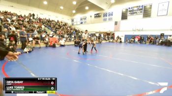 49 lbs Semifinal - Luke Torres, SoCal Hammers WC vs Orya Gabay, LAWC