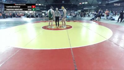 Boys 3A 215 lbs 5th Place Match - Carter Nichols, Shorecrest vs Preston Wentling, Ridgeline