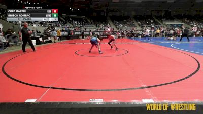 95 lbs 5th Place - COLE MARTIN, Greater Heights Wrestling vs Brison Romero, Mile High Wrestling Club