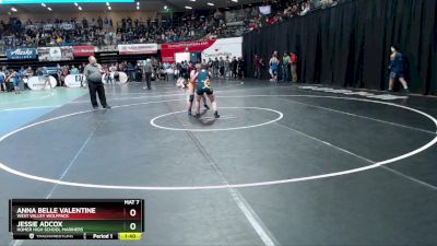 126G Champ. Round 1 - Jessie Adcox, Homer High School Mariners vs Anna Belle Valentine, West Valley Wolfpack