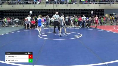 90 lbs Semifinal - Drew Telesky, Norwich vs Aiden Yarnell, Chambersburg