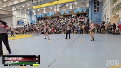 165 lbs Quarterfinal - Ethan MacDonnell, Delaware Military Academy vs Jacob Ebaugh, Saint Marks H S