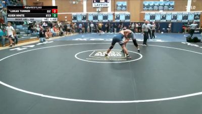 190 lbs Quarterfinal - Koen White, Mountain Crest vs Lukas Turner, Uintah