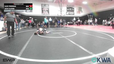 55-61 lbs Rr Rnd 1 - Alex Freeman, Muskogee Rougher Youth Wrestling vs Jack Clover, Wyandotte Youth Wrestling