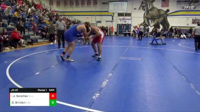 JV-47 lbs Round 1 - Jaime Sanchez, Williamsburg vs Dillon Brinton, Cedar Rapids Washington