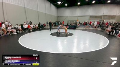 101 lbs Round 1 (6 Team) - Reana Spangler, Kansas vs Jenger Rhodes, South Carolina