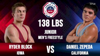 138 lbs Final - Ryder Block, Iowa vs Daniel Zepeda, California