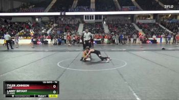 76 lbs Cons. Round 1 - Tyler Johnson, Lakin vs Larry Bryant, Jr. Kaws