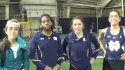 Notre Dame and Molly Seidel after running an NCAA DMR qualifier