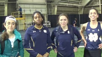 Notre Dame and Molly Seidel after running an NCAA DMR qualifier