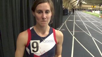Rebecca Tracy after running personal best in the mile at Alex Wilson