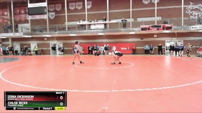 120 lbs Champ. Round 1 - Zora Dickinson, Idaho Falls High School vs Chloe Ricks, Thunder Ridge