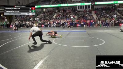 100 lbs Quarterfinal - Jarrison Reed, Tiger vs Chance Zeigler, Plainville Kids