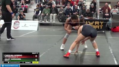 123 lbs Semis & 3rd Wb (16 Team) - Carolina Moreno, Southern Oregon vs Haley Narahara, Menlo