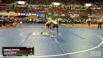 AA - 103 lbs Cons. Round 2 - Charles Crowson, Helena Capital vs Colton Spring, Great Falls CMR