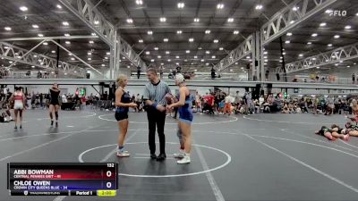 132 lbs Placement (4 Team) - Chloe Owen, Crown City Queens Blue vs Abbi Bowman, Central Pennies Grit