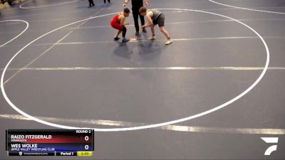 190 lbs Round 2 - Wes Wolke, Apple Valley Wrestling Club vs Raizo Fitzgerald, Minnesota