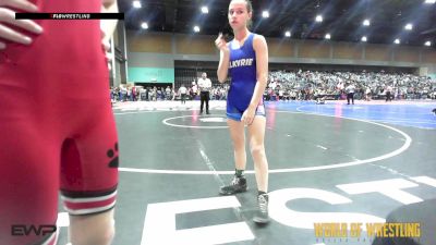 100 lbs Round Of 32 - Aaliyah Kemplin, Ceres Pups Wrestling Club vs Laylah Yoho, Valkyrie Girls WC