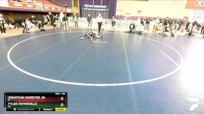 93 lbs Champ. Round 1 - Jonathan Nordyke Jr., IN vs Tyler Faymoville, WI