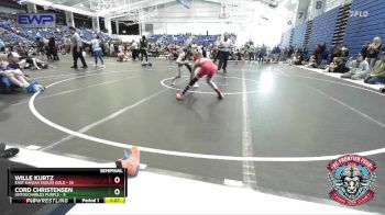 80 lbs Semis (4 Team) - Cord Christensen, Untouchables Purple vs Wille Kurtz, East Kansas Eagles Gold