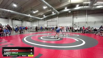 285 lbs 7th Place Match - Alberto Cedillo, Broomfield vs Connor Simonds, University