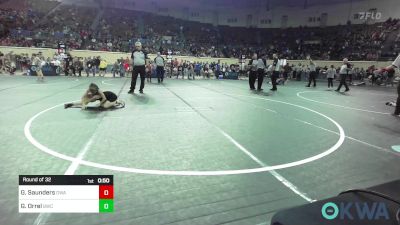 58 lbs Round Of 32 - Graham Saunders, Oklahoma Wrestling Academy vs Grayson Orrel, Berryhill Wrestling Club