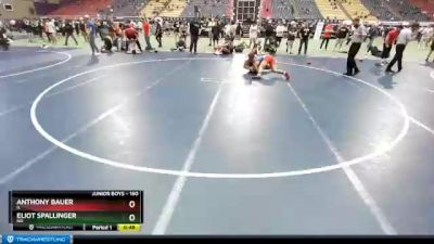 160 lbs Cons. Round 2 - Eliot Spallinger, ND vs Anthony Bauer, IL