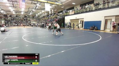 285 lbs Cons. Round 1 - Lee Zagorski, Cornell/Gilman/Lake Holcombe vs Corey Koeppl, Edgar