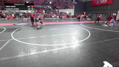 105 lbs Cons. Semi - Emily Boss, Monroe Wrestling Club vs Huntley Ryder, GET Blue Demons