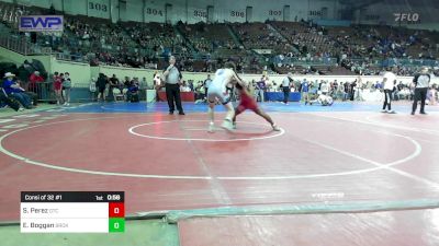 118 lbs Consi Of 32 #1 - Samuel Perez, Grove Takedown Club vs Eli Boggan, Broken Arrow Junior High